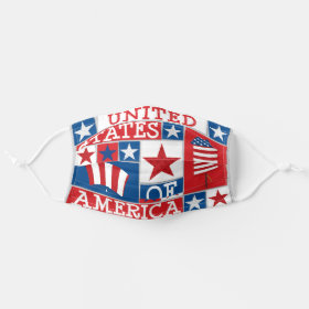 American Patriotic USA 4th of July Funky Pattern Cloth Face Mask