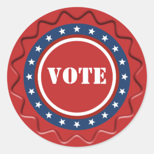 American Patriotic Vote Sign Red Wax Seal