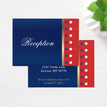 American Patriotic Wedding Business Card American Patriotic Wedding Business Card