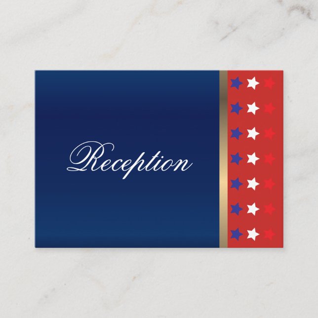 American Patriotic Wedding Enclosure Card (Front)