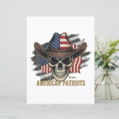 American Patriots Vintage Skull Flag (Standing Front)