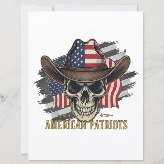 American Patriots Vintage Skull Flag (Front)