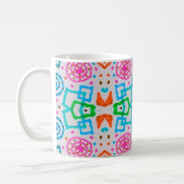 American pattern. Ikat seamless print. Fashion che Coffee Mug (Left)