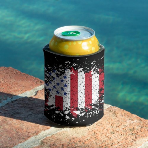 American Peace Flag 1776 American State National Can Cooler