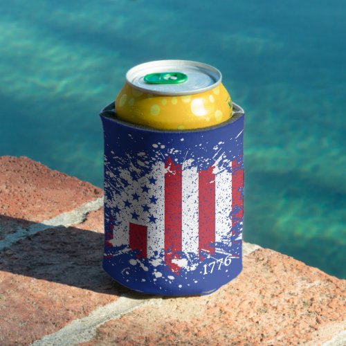 American Peace Flag 1776 American State National Can Cooler