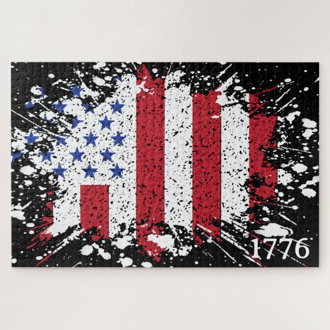 American Peace Flag 1776 American State National J Jigsaw Puzzle (Horizontal)