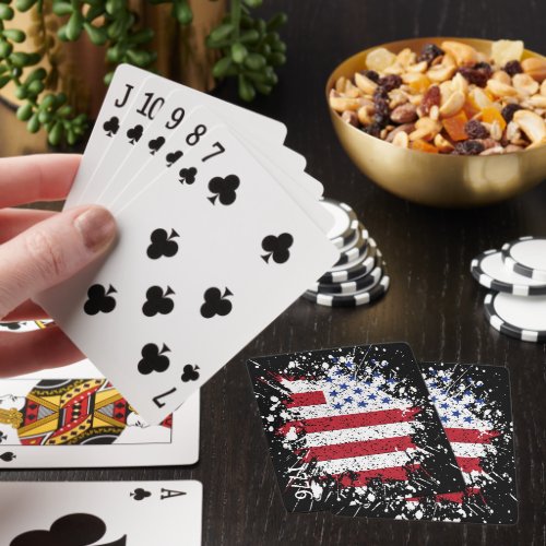 American Peace Flag 1776 American State National P Playing Cards