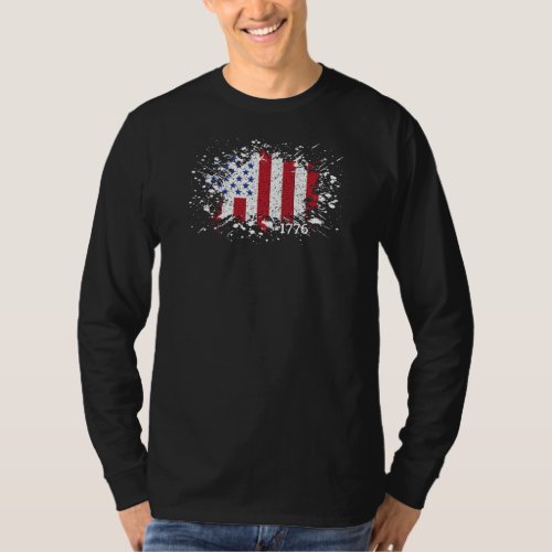 American Peace Flag 1776 American State National T T_Shirt
