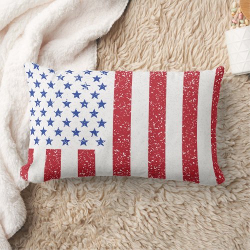American Peace Flag American State National Lumbar Lumbar Pillow