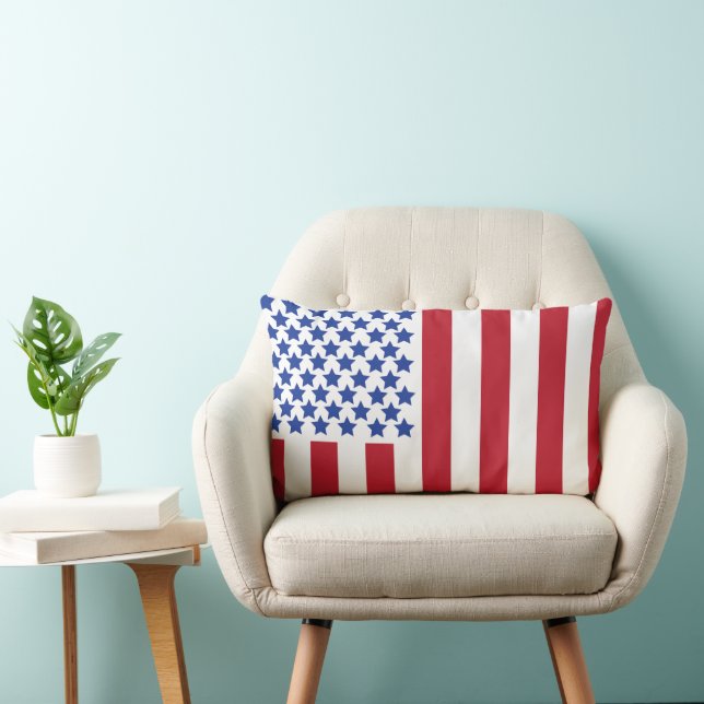 American Peace Flag American State National Lumbar Pillow (Chair)