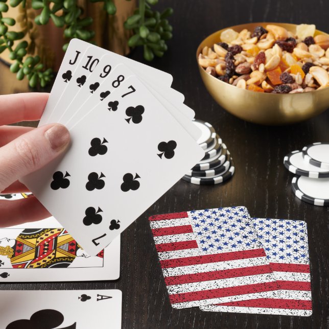 American Peace Flag American State National Playin Poker Cards (In Situ)