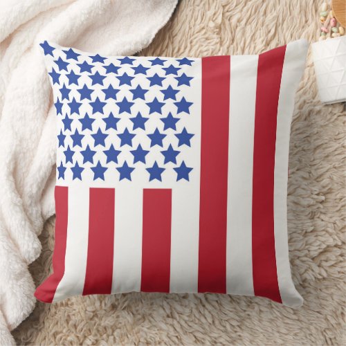 American Peace Flag American State National Throw Pillow
