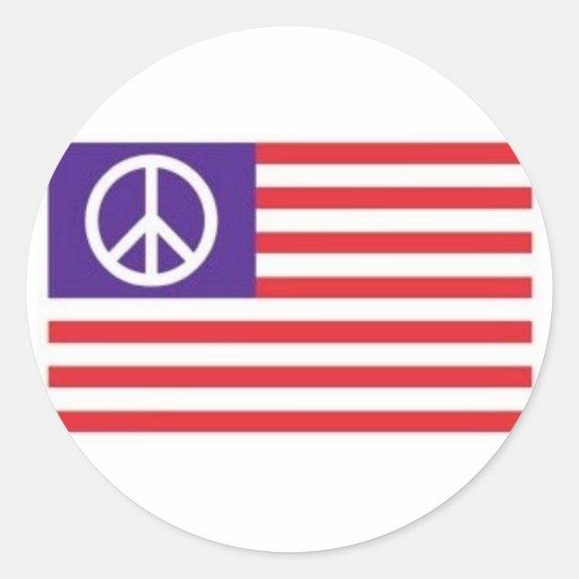 American Peace Flag Classic Round Sticker (Front)