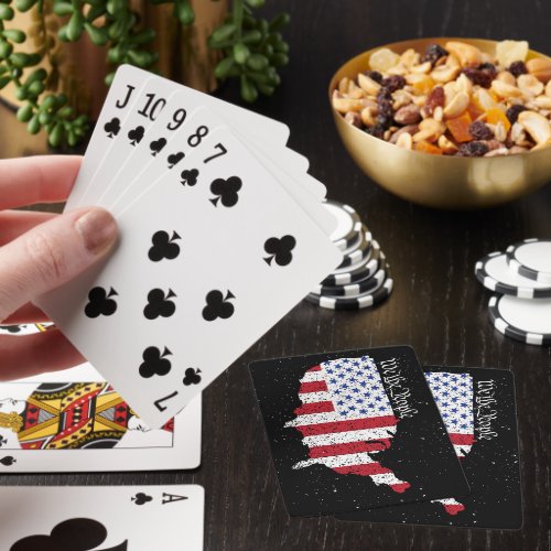 American Peace Flag We the People America Playing  Poker Cards