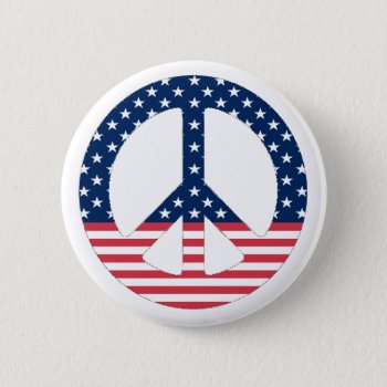American Peace Sign Button by calroofer at Zazzle