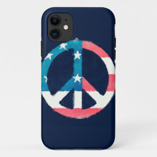 American Peace Sign grunge iPhone 11 Case
