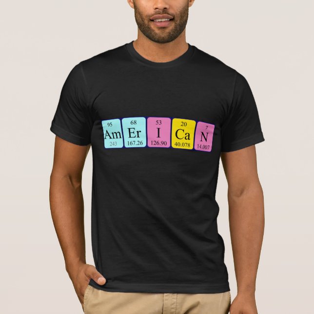 American periodic table patriotic shirt (Front)