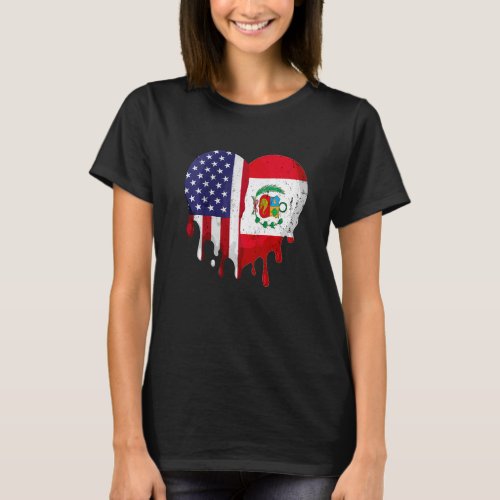 American Peruvian Hispanic Heritage Month Peru Fla T_Shirt