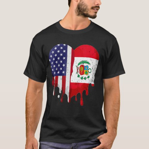 American Peruvian Hispanic Heritage Month Peru Fla T_Shirt