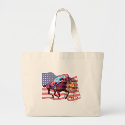 American Pharoah 2015 Large Tote Bag