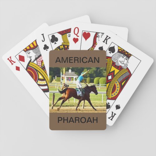 American Pharoah on a Deck of Playing Cards