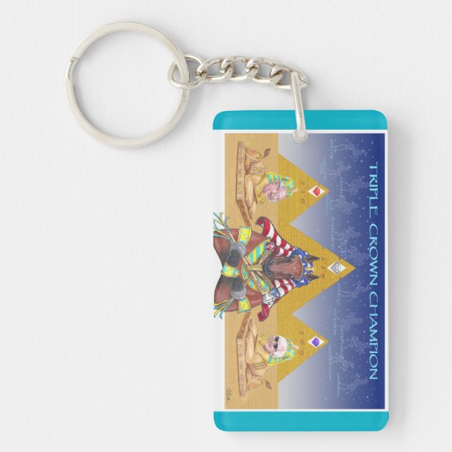 American Pharoah Triple Crown Champion Keychain (Front)