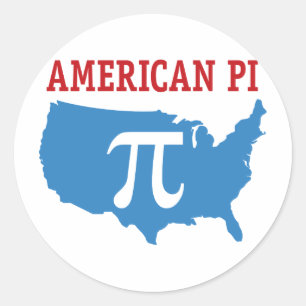 American Pi Classic Round Sticker