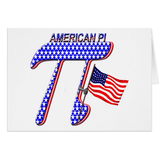AMERICAN PI (PIE) - MATH HUMOR CARDS (Front Horizontal)