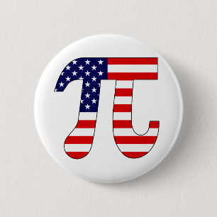 American Pi Pinback Button