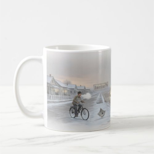 American Pie Nostalgic Winter Road Jukebox Mug