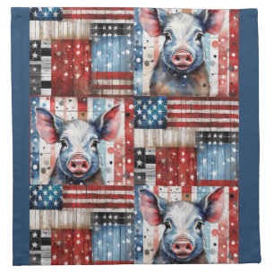 American Pig Farm Cloth Napkin