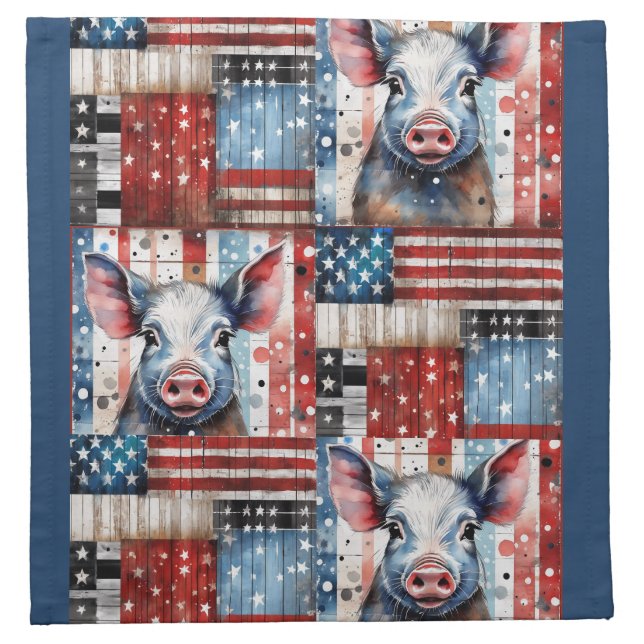American Pig Farm Cloth Napkin (Front)
