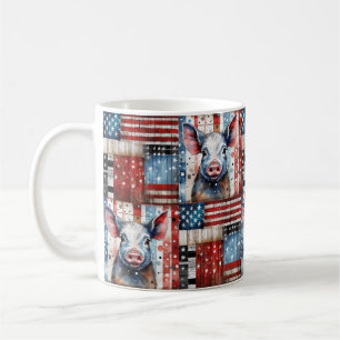 American Pig Farm folk art Coffee Mug