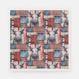 American Pig Farm folk art Napkins