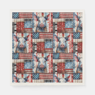 American Pig Farm folk art Napkins