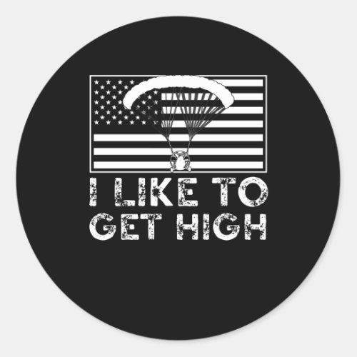 American pilot flag classic round sticker