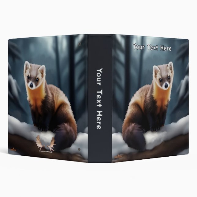 American Pine Marten 3 Ring Binder (Background)