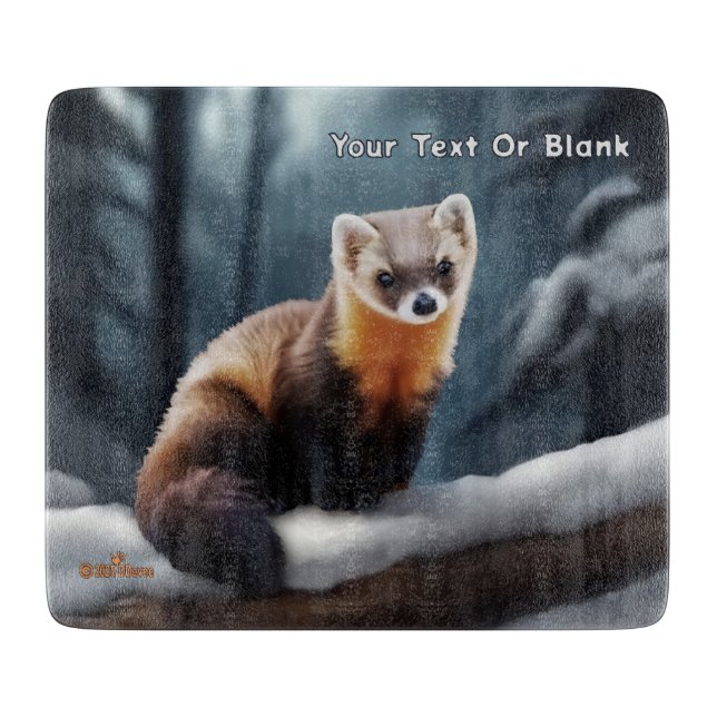 American Pine Marten Cutting Board (Front)
