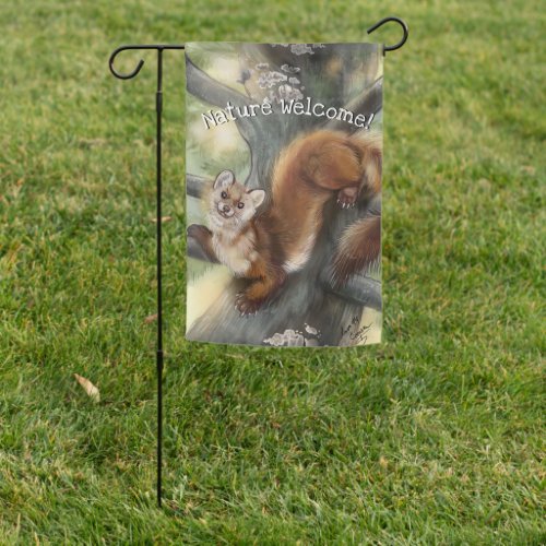 American Pine Marten Garden Flag