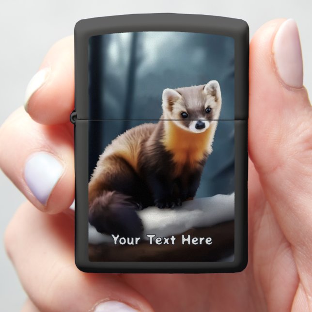 American Pine Marten Zippo Lighter (In Hand)