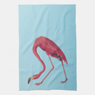 American Pink Flamingo Vintage Art Kitchen Towel