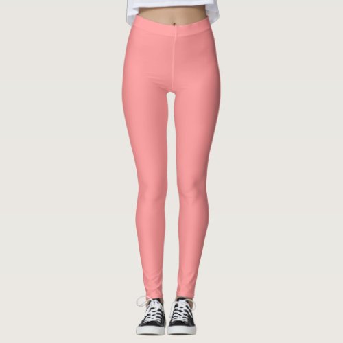 American Pink Solid Color Leggings
