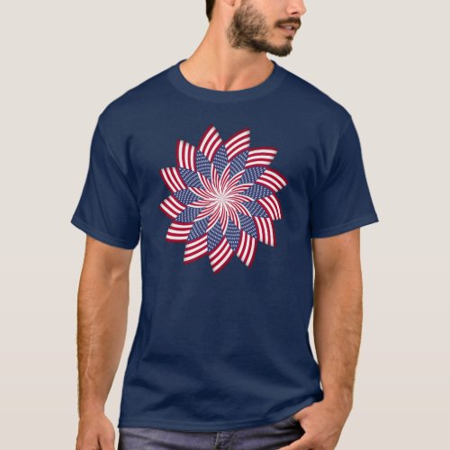American Pinwheel Dark T_Shirt