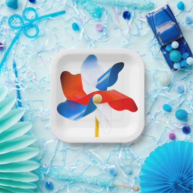 American Pinwheel  Paper Plates (Party)