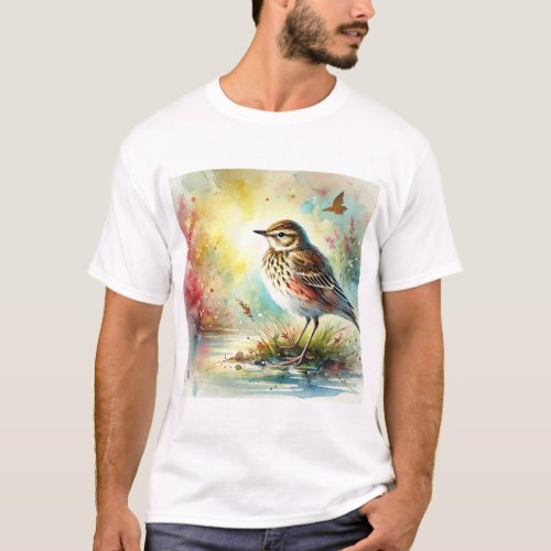 American Pipit 060724AREF124 _ Watercolor T_Shirt