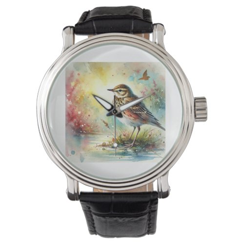 American Pipit 060724AREF124 _ Watercolor Watch