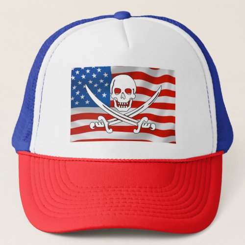 American Pirate Trucker Hat