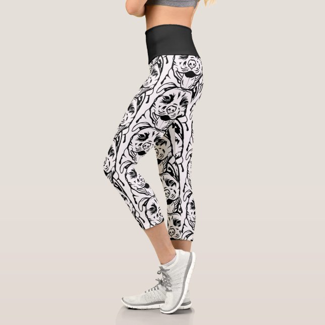 American Pit Bull Dog Capri Leggings (Left)