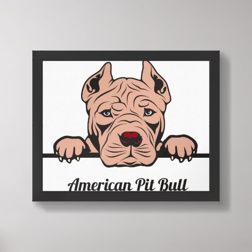 American Pit Bull  Framed Art