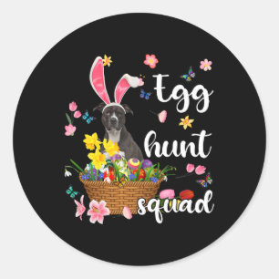 American Pit Bull Happy Easter Day Easter Colorful Classic Round Sticker